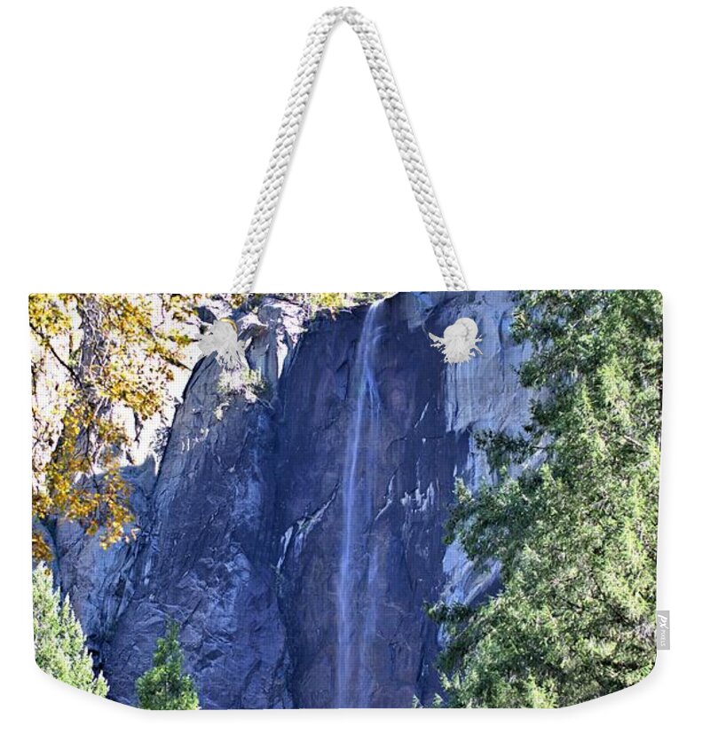 7182 Weekender Tote Bag featuring the photograph Bridalveil in Yosemite by Gordon Elwell