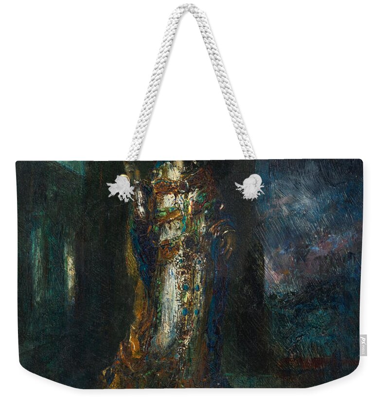 Gustave Moreau Weekender Tote Bag featuring the painting Bride of the Night also known as the Song of Songs by Gustave Moreau