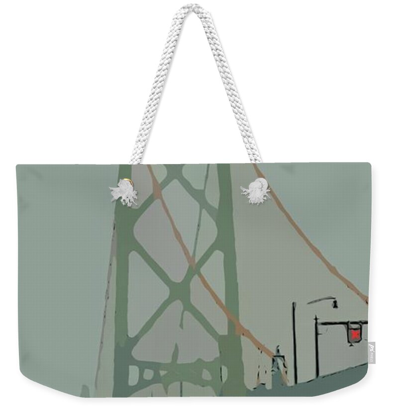 Bridge Abstractabstract Art Weekender Tote Bag featuring the photograph Bridge Abstract by John Malone