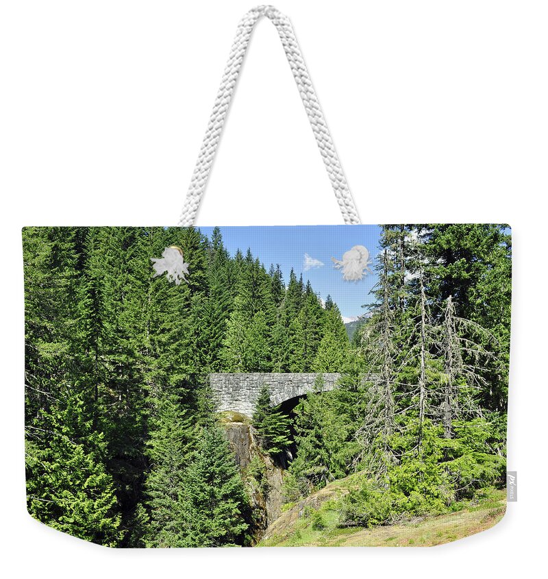 Mountain Weekender Tote Bag featuring the photograph Bridge Over Box Canyon by Tikvah's Hope