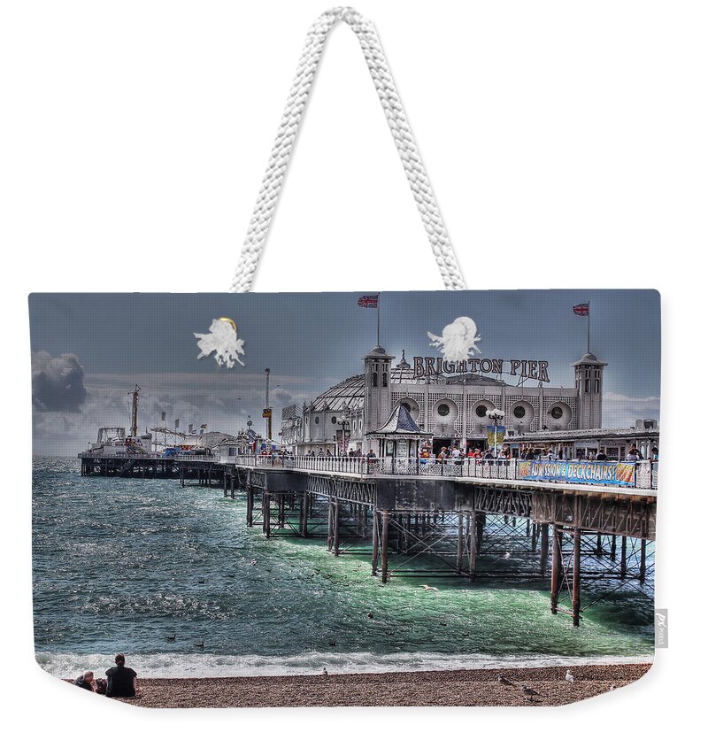 Brighton Pier Weekender Tote Bag featuring the photograph Brighton Pier by Jasna Buncic