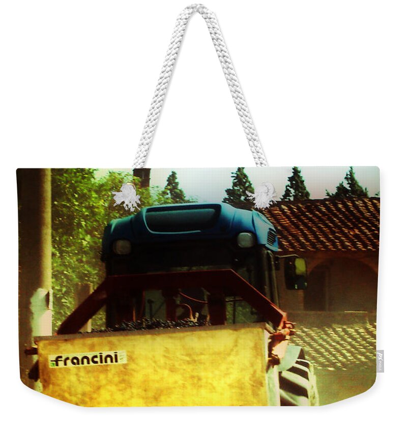 Brunello Weekender Tote Bag featuring the photograph Brunello Taxi by Angela DeFrias