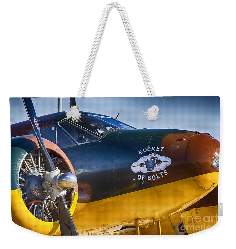 Aircraft Weekender Tote Bag featuring the photograph Bucket of Bolts by Douglas Barnard