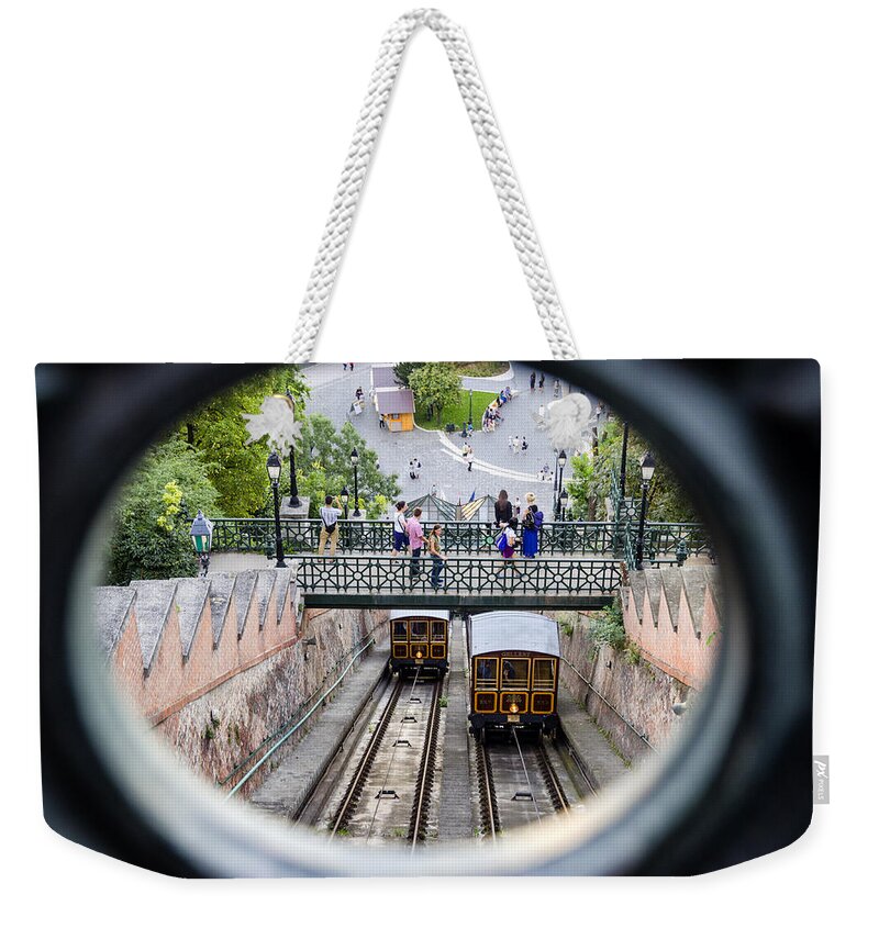 Budapest Weekender Tote Bag featuring the photograph Budapest Castle Hill Funicular by Pablo Lopez