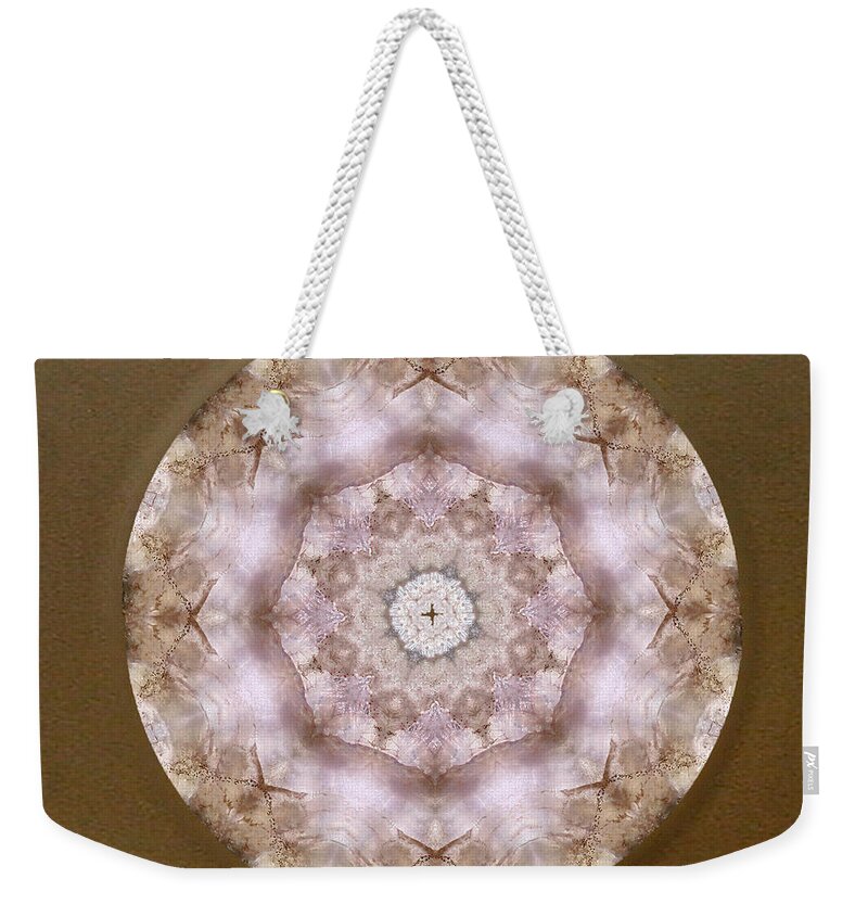 Auralite 23 Crystal Weekender Tote Bag featuring the mixed media Buddha Blessing by Alicia Kent