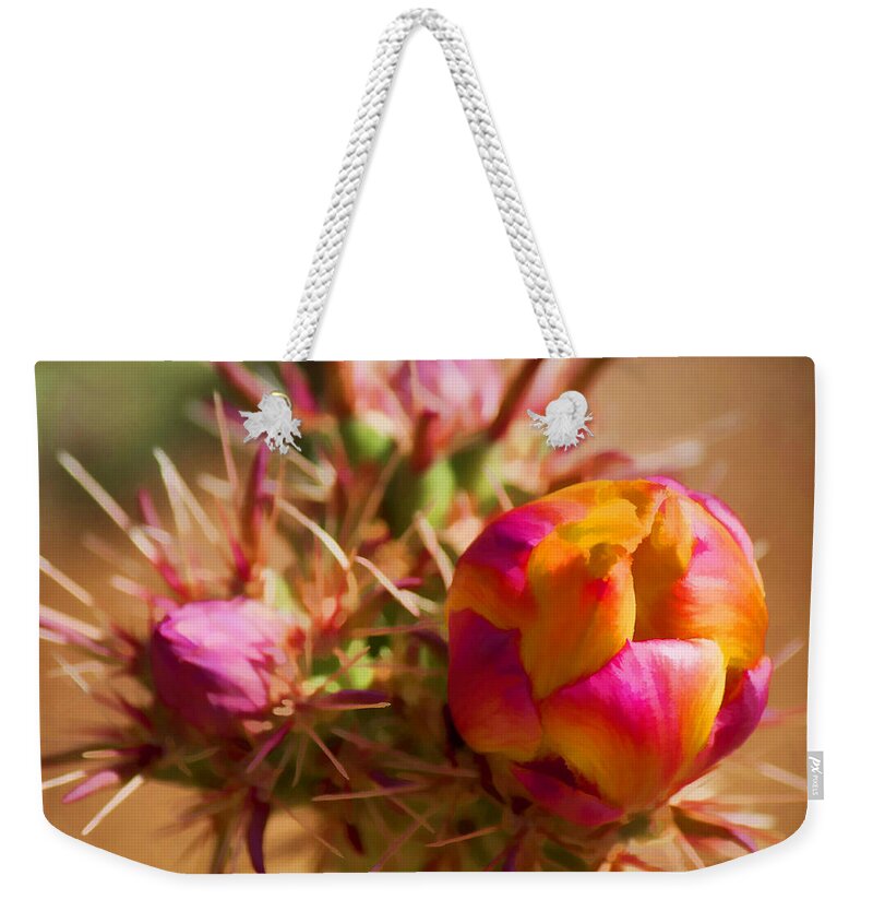 Fred Larson Weekender Tote Bag featuring the photograph Budding Cactus by Fred Larson