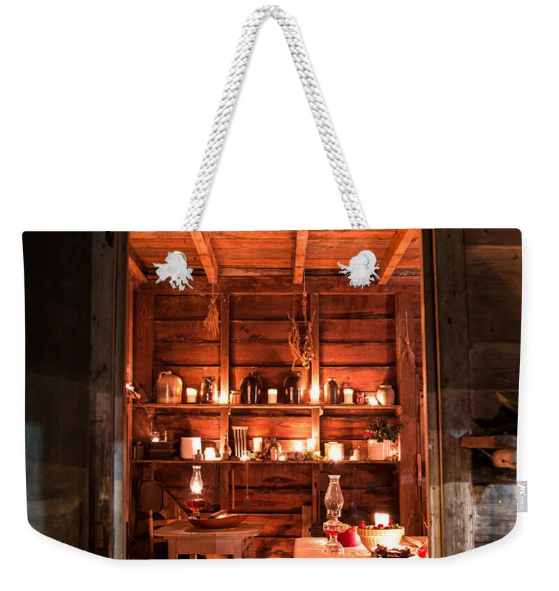 Old Weekender Tote Bag featuring the photograph Buff Kitchen-2 by Charles Hite