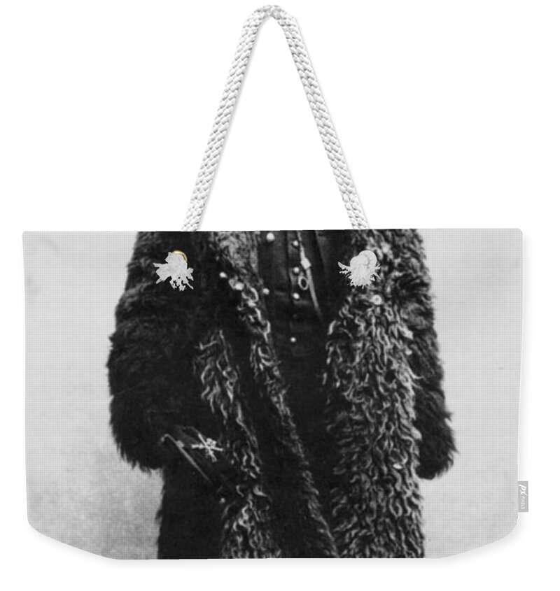 10th Cavalry Weekender Tote Bag featuring the photograph Buffalo Soldier by Granger