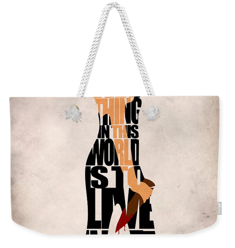 Buffy Weekender Tote Bag featuring the digital art Buffy the Vampire Slayer by Inspirowl Design
