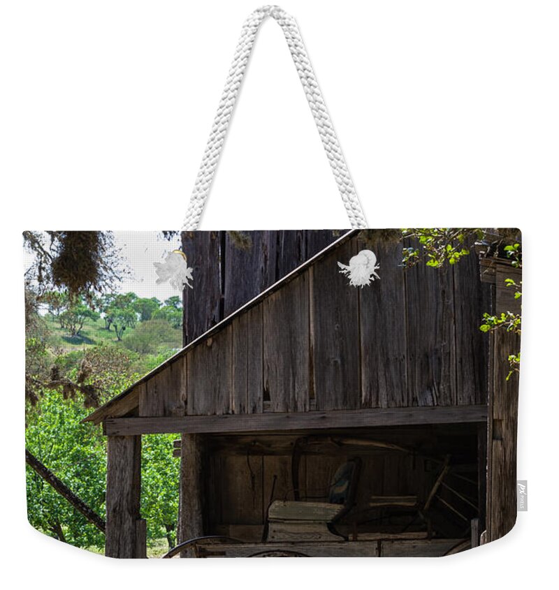 Barn Weekender Tote Bag featuring the photograph Buggy in the Barn by Ed Gleichman