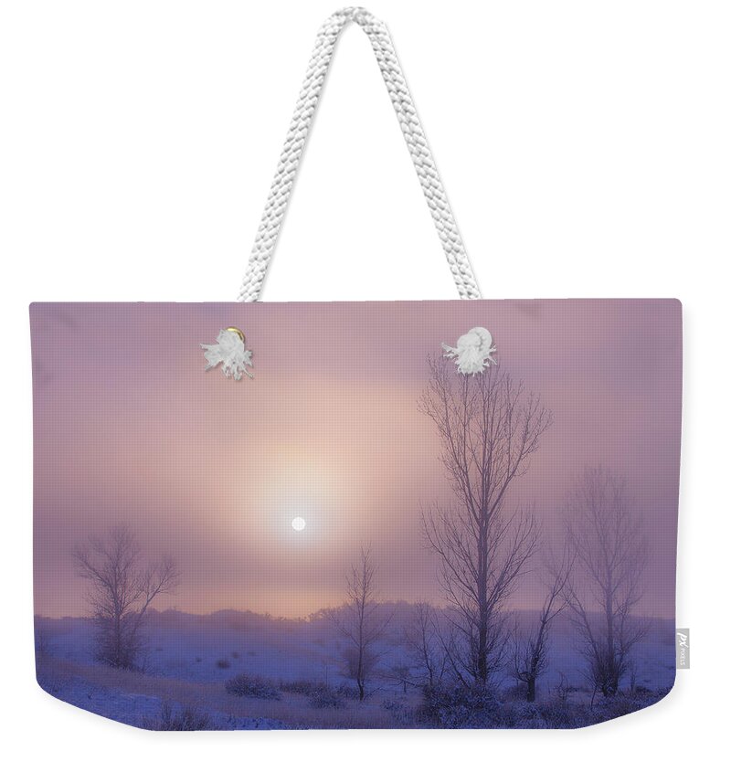 Fog Weekender Tote Bag featuring the photograph Burning Through by Darren White