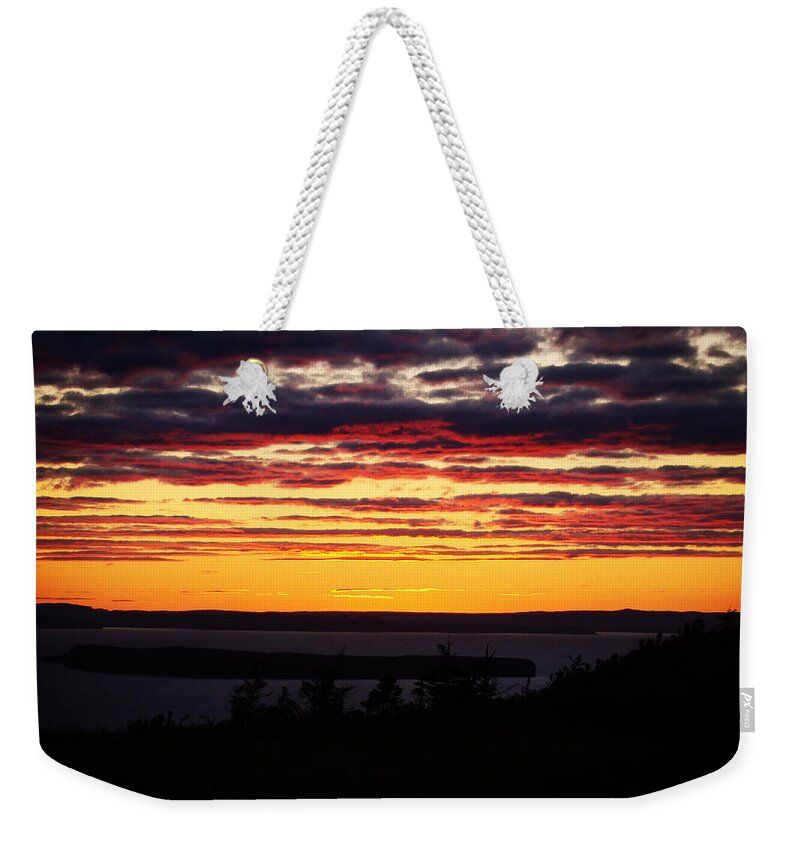 Sky Weekender Tote Bag featuring the photograph Burning by Zinvolle Art