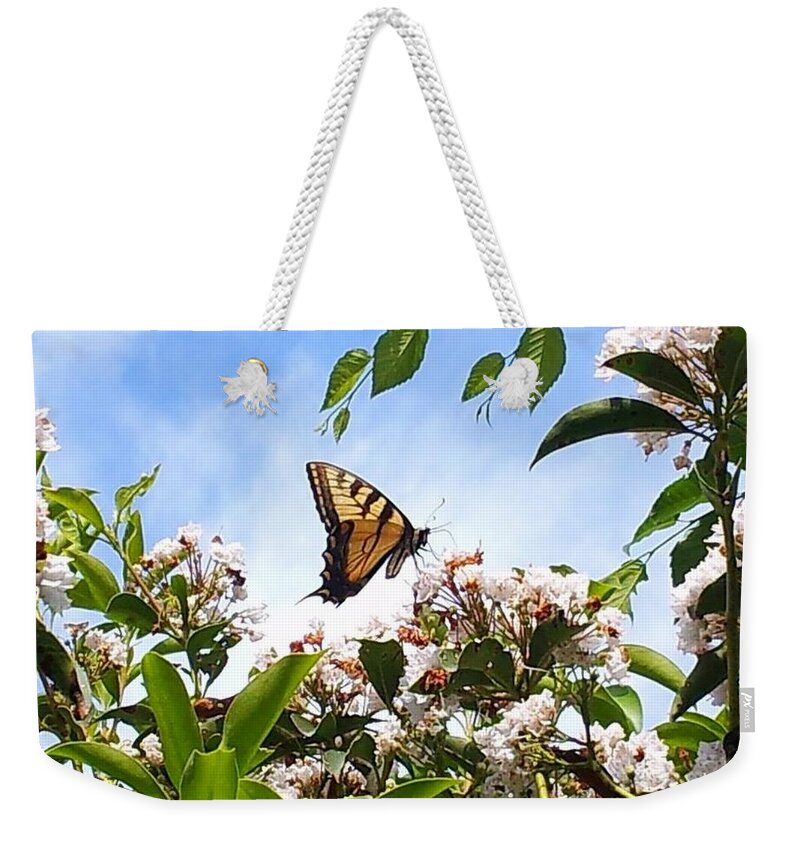 Butterfly Weekender Tote Bag featuring the photograph Butterfly by Dani McEvoy