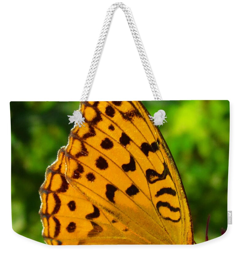 Alexandros Daskalakis Butterfly Weekender Tote Bag featuring the photograph Butterfly Petal by Alexandros Daskalakis