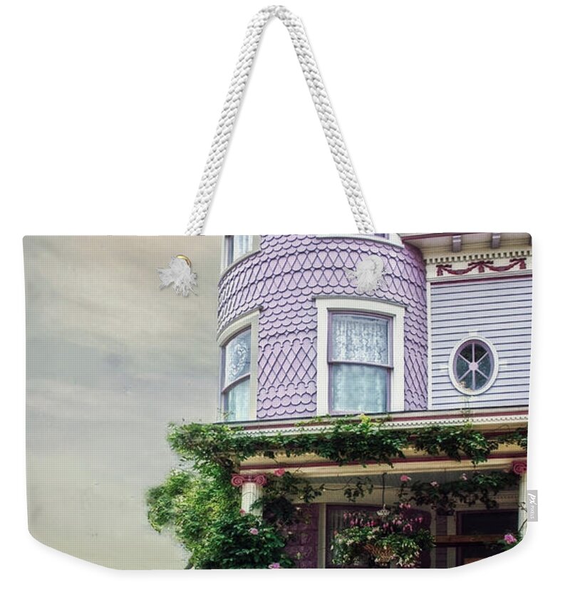 (architecture Or Architectural) Weekender Tote Bag featuring the photograph By the Seaside by Debra Fedchin