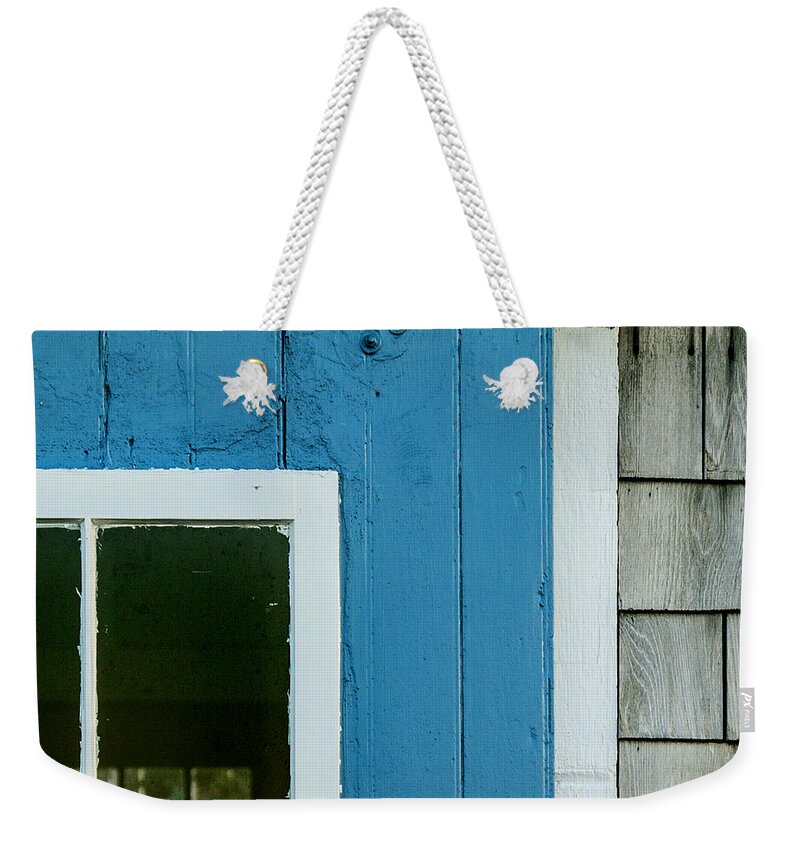 Barnstable Weekender Tote Bag featuring the photograph Old Door in Blue by Charles Harden