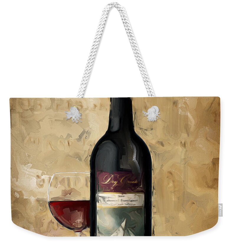 Wine Weekender Tote Bag featuring the painting Cabernet IV by Lourry Legarde