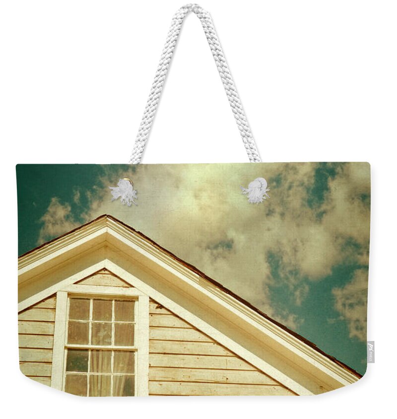 Cabin Weekender Tote Bag featuring the photograph Cabin and Clouds by Jill Battaglia