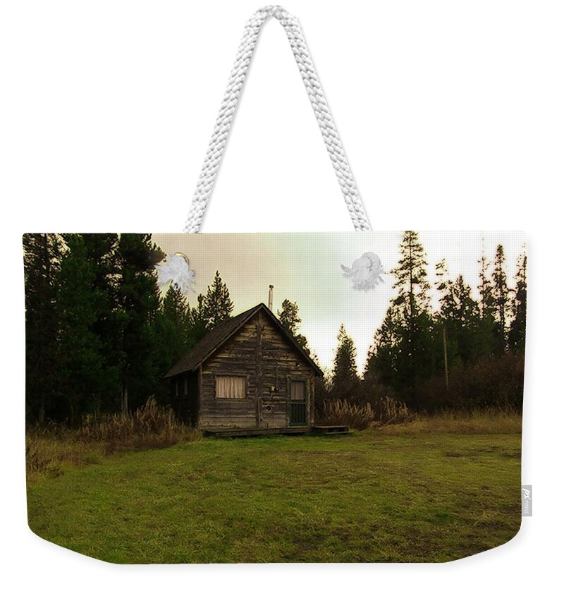 Island Park Weekender Tote Bag featuring the photograph Cabin In The Woods by Image Takers Photography LLC