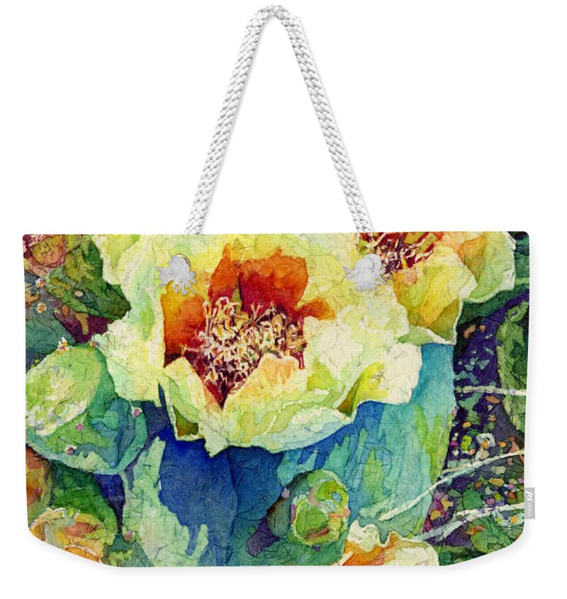 Cactus Weekender Tote Bag featuring the painting Cactus Splendor II by Hailey E Herrera