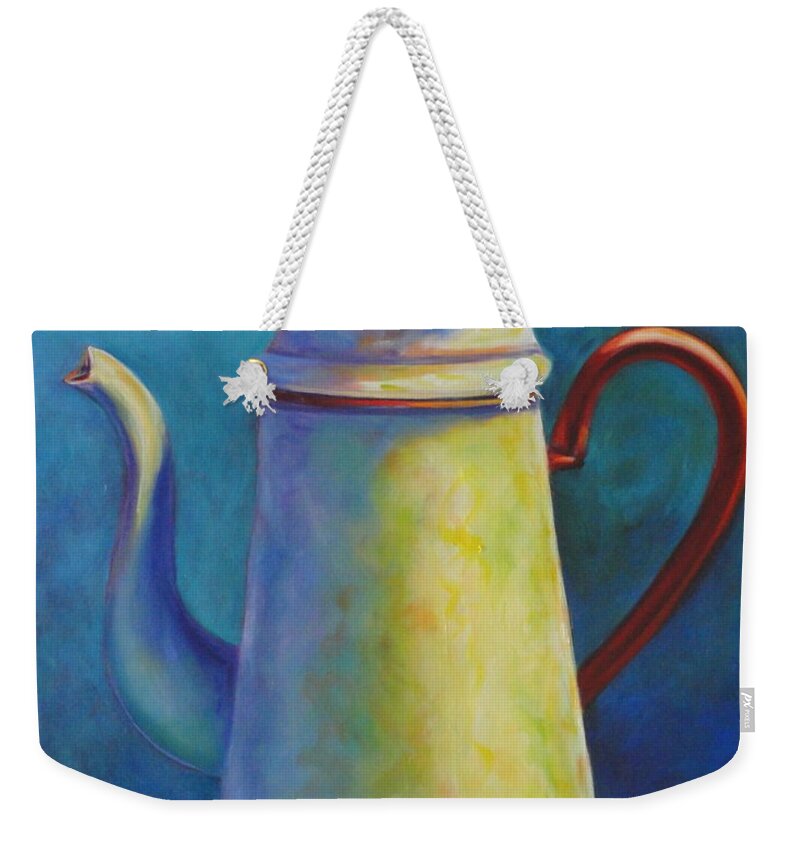 Coffee Weekender Tote Bag featuring the painting Cafe au Lait by Shannon Grissom