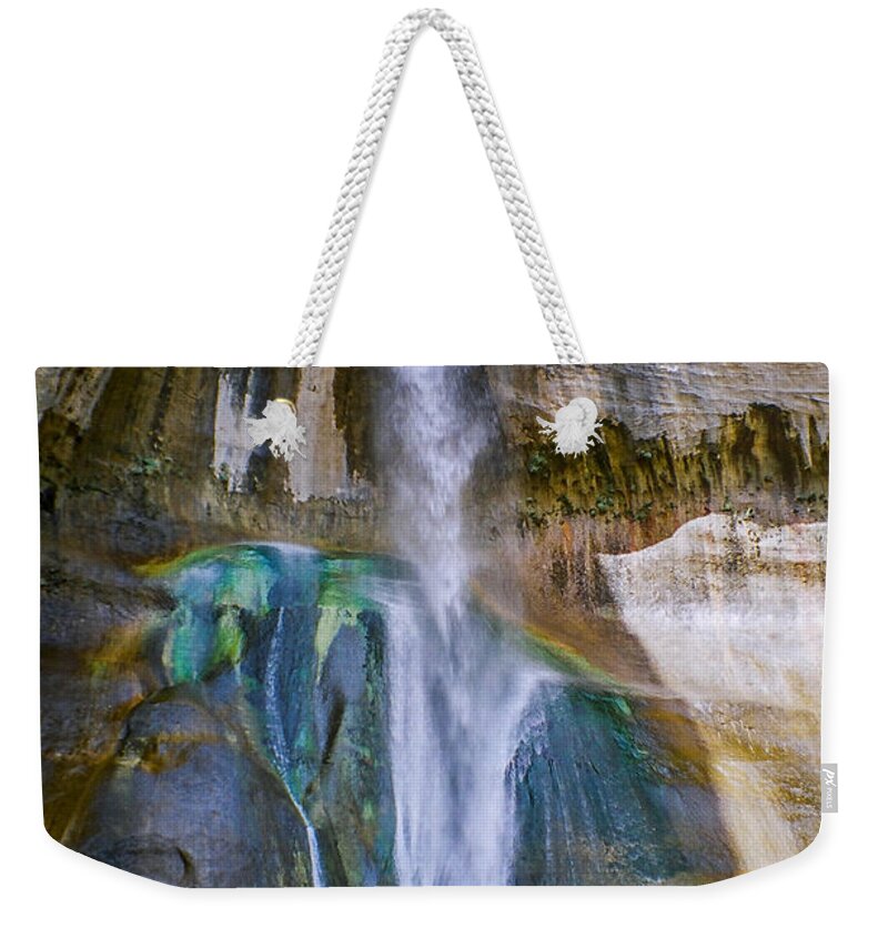 Calf Creek Falls Weekender Tote Bag featuring the photograph Calf Creek Falls by Stacy Abbott