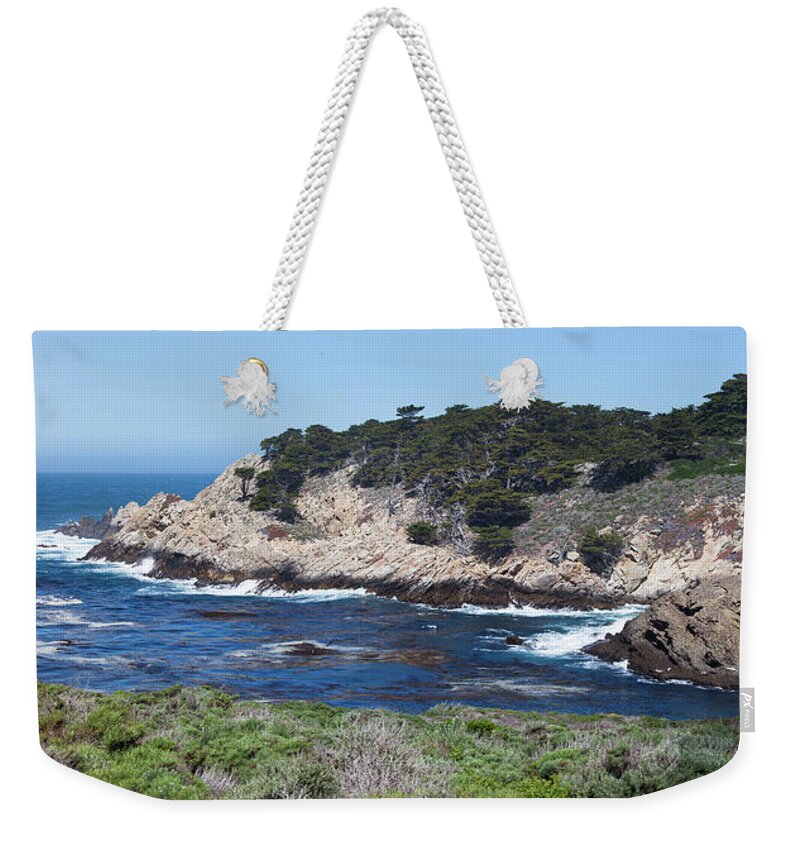 Water's Edge Weekender Tote Bag featuring the photograph California Coastline by Jgareri