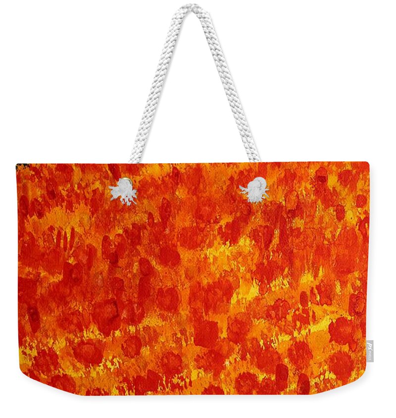 Poppies Weekender Tote Bag featuring the painting California Poppies original painting by Sol Luckman