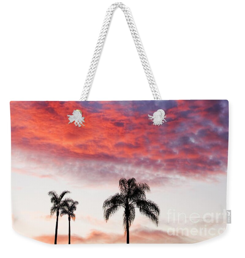 Clouds Weekender Tote Bag featuring the photograph California Sunset by Gabriele Pomykaj