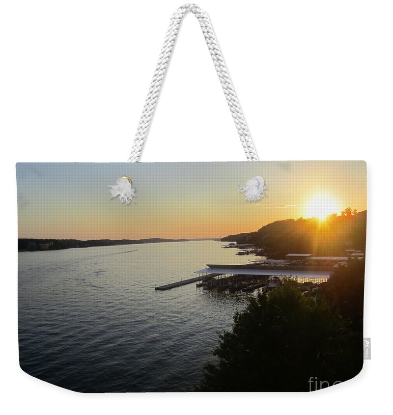 Sunset Weekender Tote Bag featuring the photograph Calling It A Day by Fiona Kennard