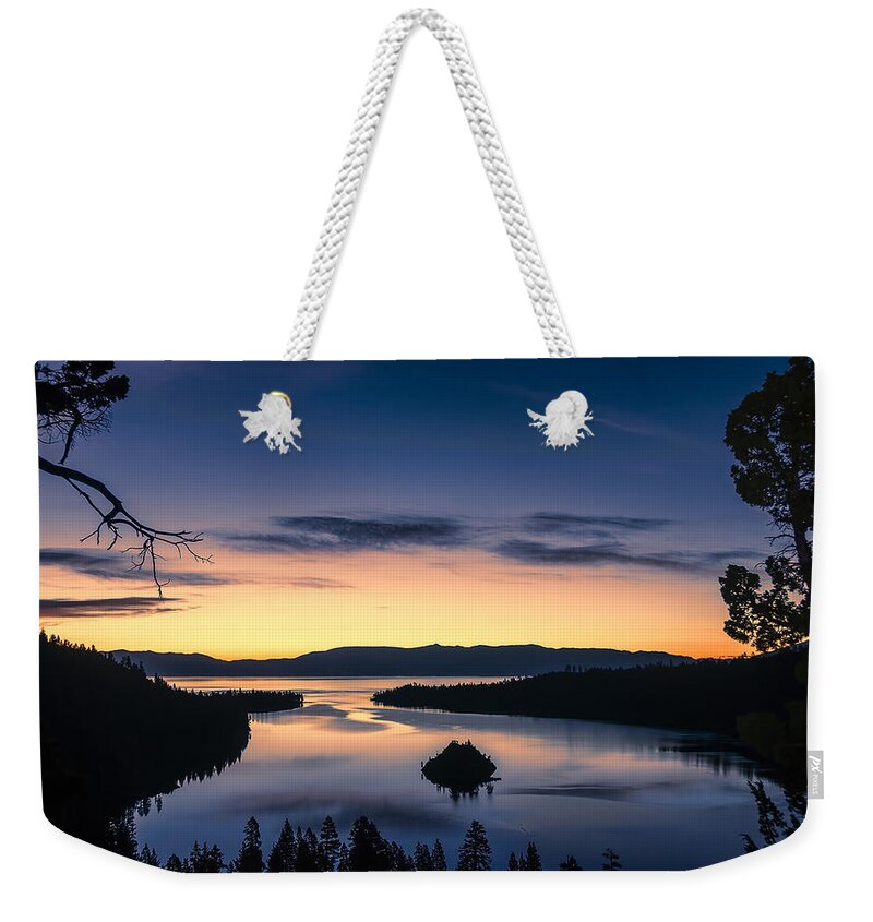 Landscape Weekender Tote Bag featuring the photograph Calm Morning by Maria Coulson