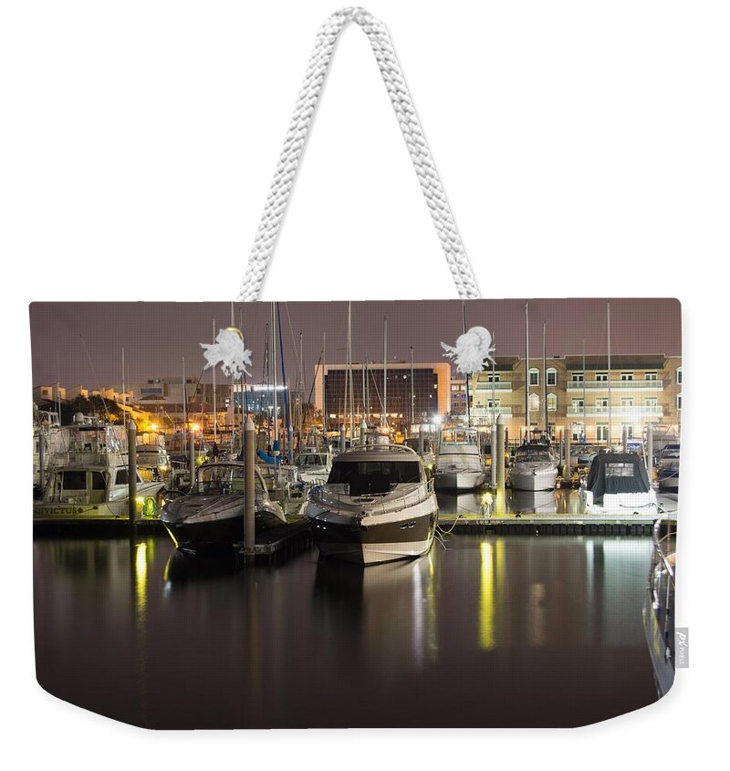 Night Weekender Tote Bag featuring the photograph Calm Reflection by Jon Cody