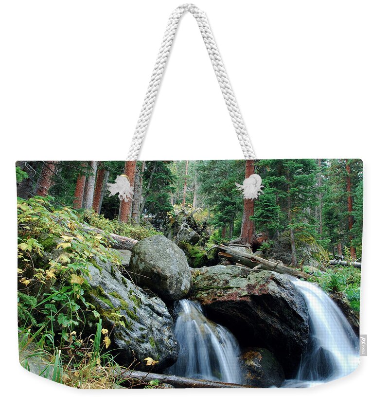 Calypso Cascades Weekender Tote Bag featuring the photograph Calypso Cascades by Cascade Colors