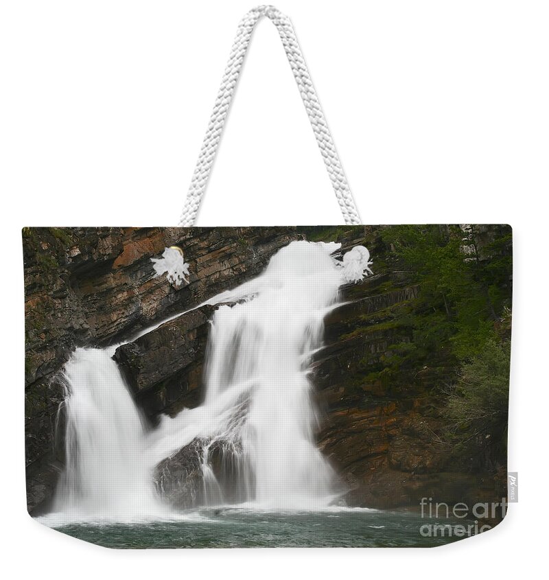 Waterfalls Weekender Tote Bag featuring the photograph Cameron Falls Waterton Lakes NP by Teresa Zieba