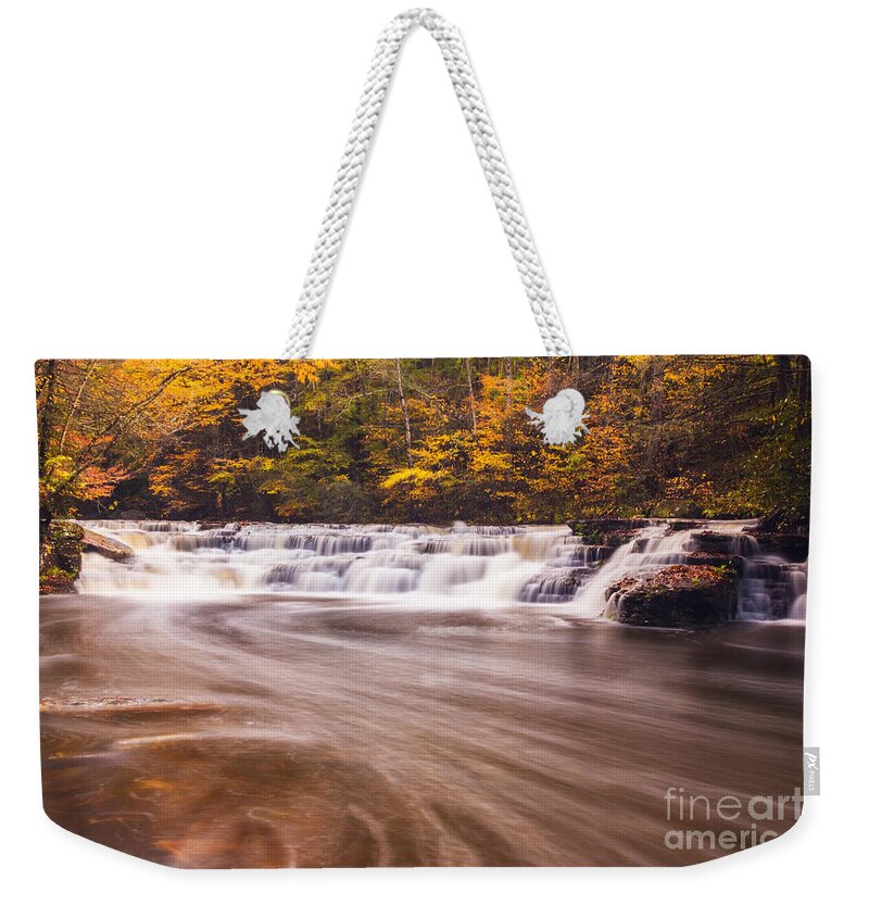 Waterfall Weekender Tote Bag featuring the photograph Campbell Falls in Autumn by Melissa Petrey
