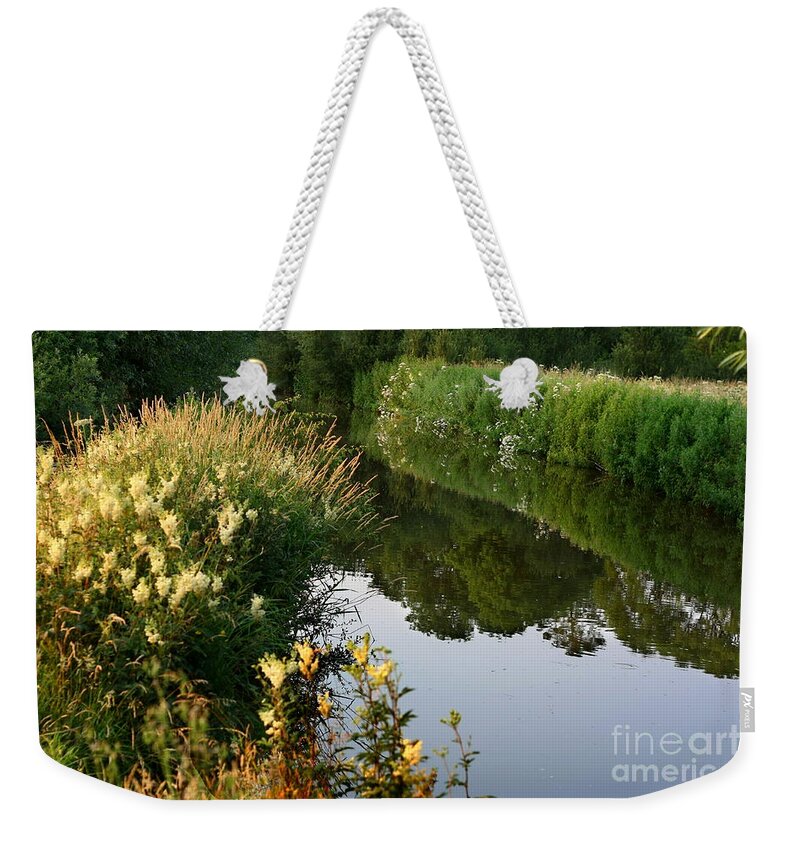 Oxford Weekender Tote Bag featuring the photograph Canal Reflections by Jeremy Hayden