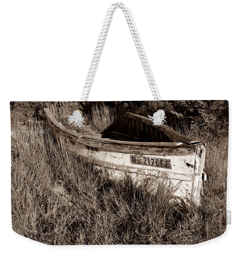 Boat Weekender Tote Bag featuring the photograph Cape Cod Skiff by Luke Moore