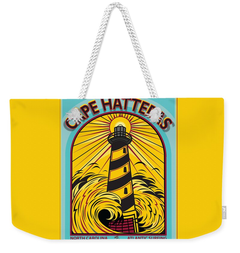 Surfing Weekender Tote Bag featuring the photograph Surfing Cape Hatteras North Carolina Atlantic Ocean by Larry Butterworth