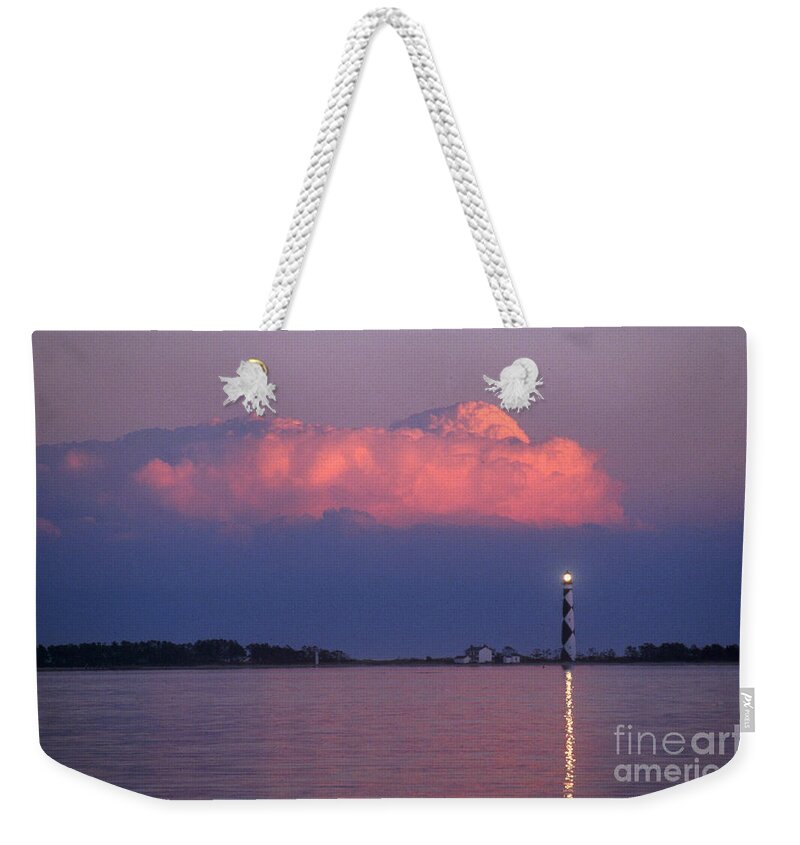 North Carolina Weekender Tote Bag featuring the photograph Cape Lookout Lighthouse by Bruce Roberts