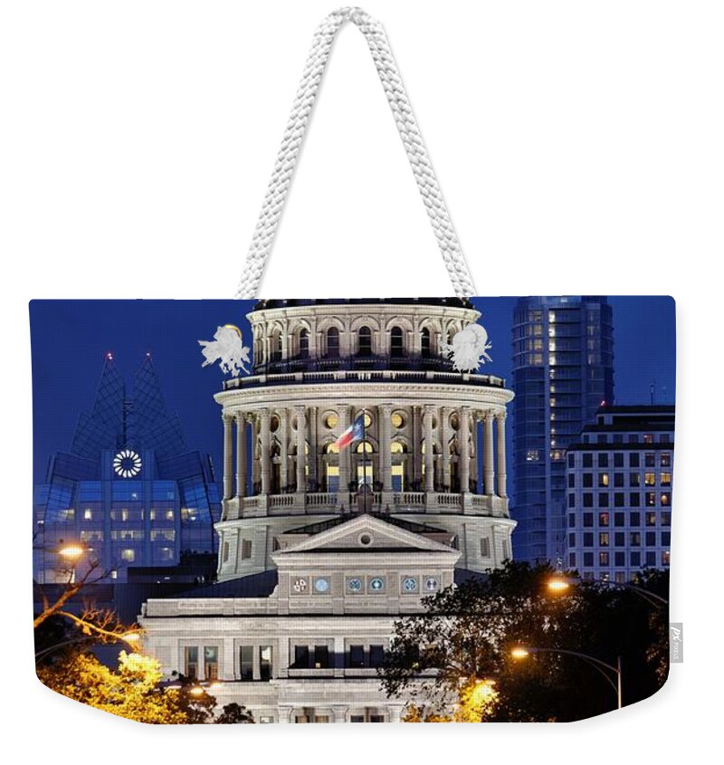 Texas Capitol Weekender Tote Bag featuring the photograph Capitol of Texas by Silvio Ligutti