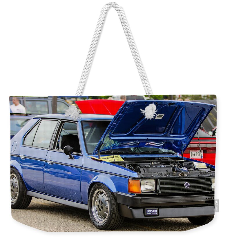 Dodge Omni Glh Weekender Tote Bag featuring the photograph Car Show 078 by Josh Bryant