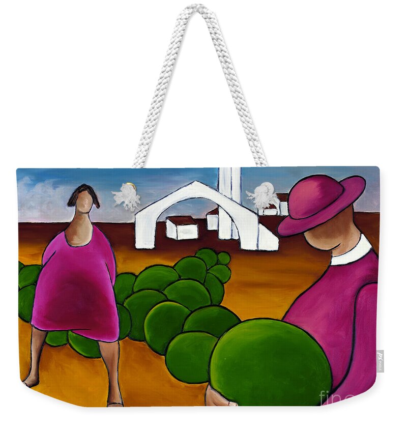 Mediterranean Melon Weekender Tote Bag featuring the painting Cardinal With Melons by William Cain