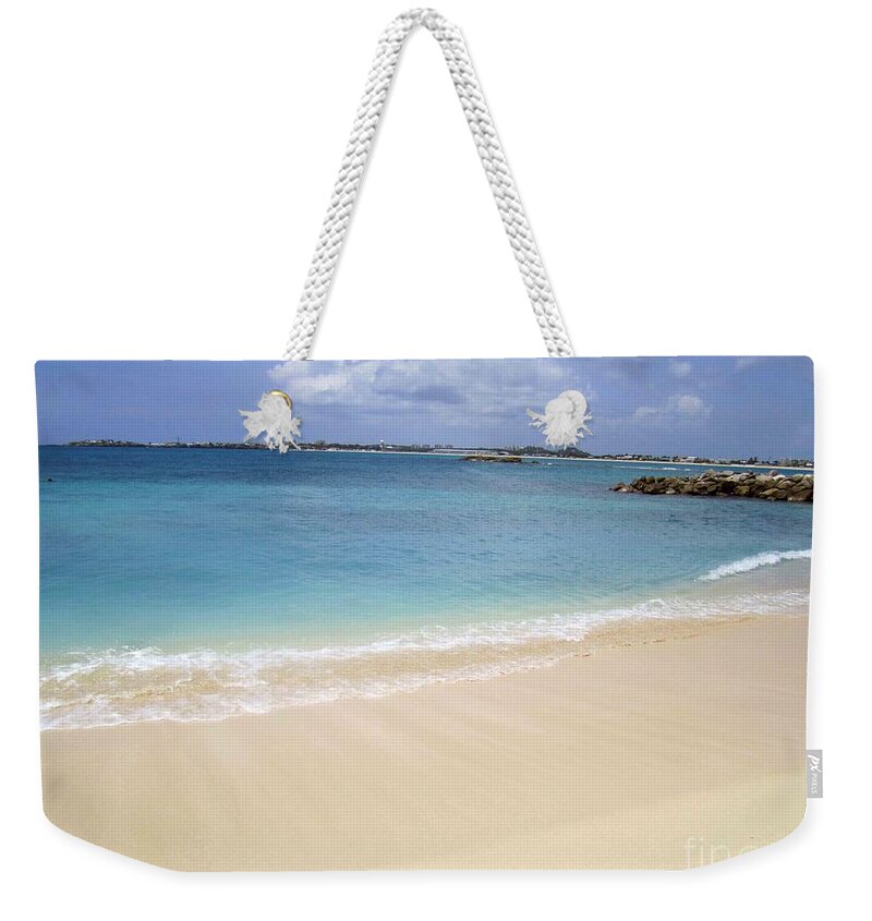 Beach Weekender Tote Bag featuring the photograph Caribbean Beach Front by Fiona Kennard