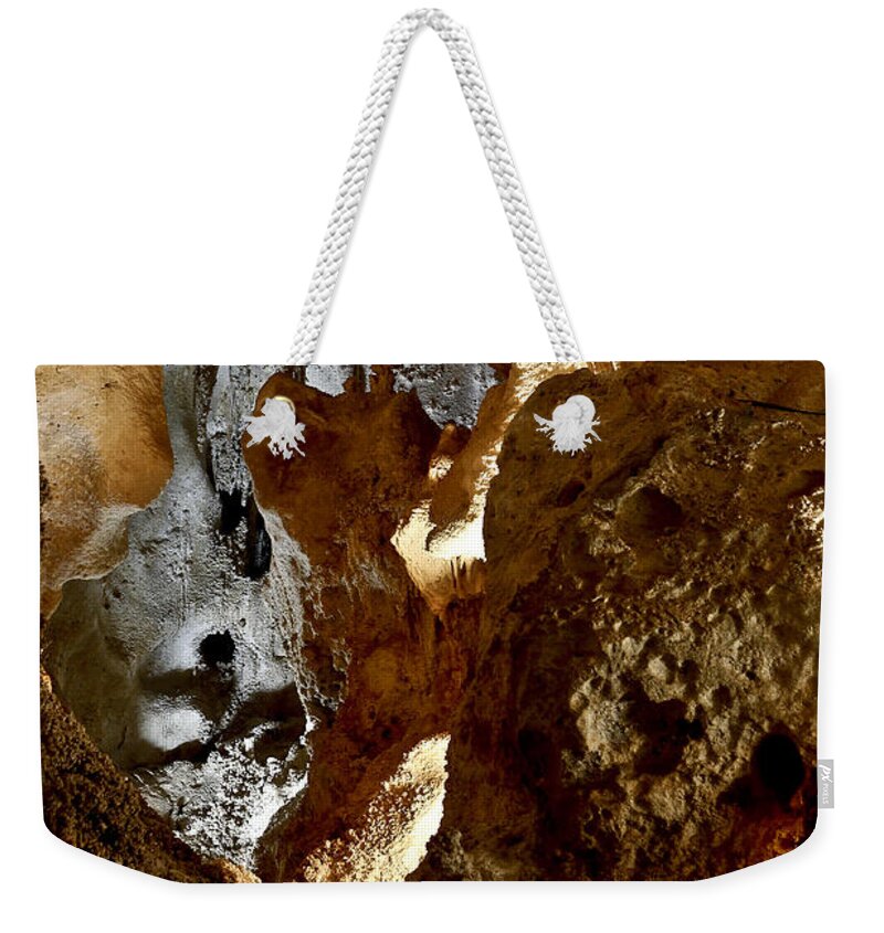 Abstracts Weekender Tote Bag featuring the photograph Carlsbad Caverns #1 by Kathy McClure