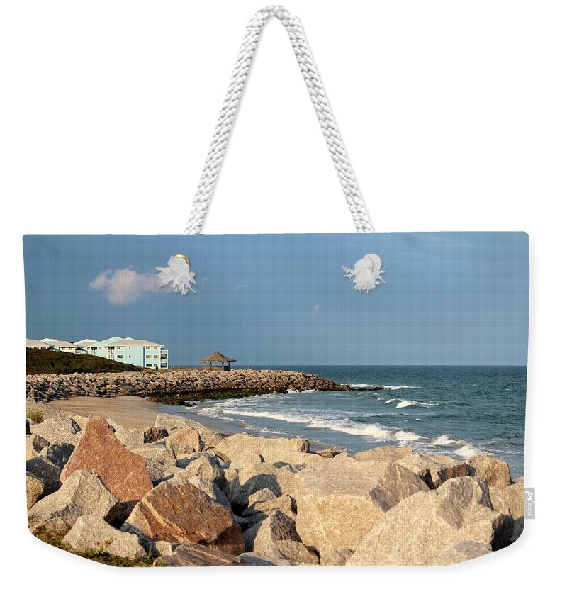 Kure Beach Weekender Tote Bag featuring the photograph Carolina Coast by Cynthia Guinn