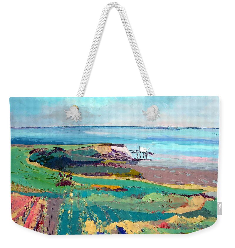 Moulin Dore Weekender Tote Bag featuring the painting Fishing Inn by Kim PARDON