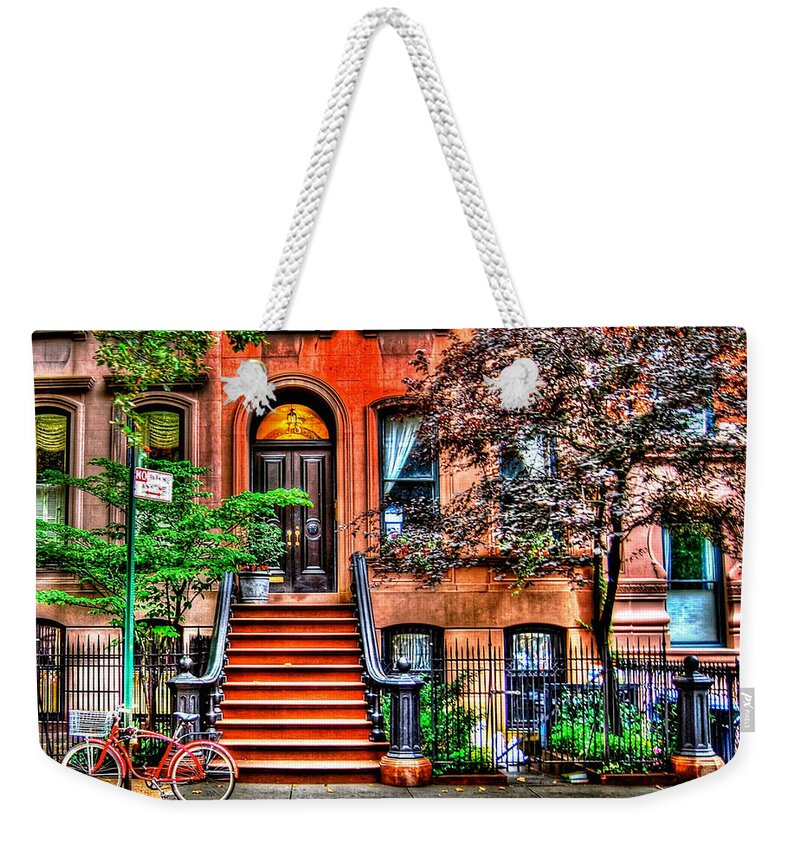Sex And The City Weekender Tote Bag featuring the photograph Carrie's Place - Sex and the City by Randy Aveille