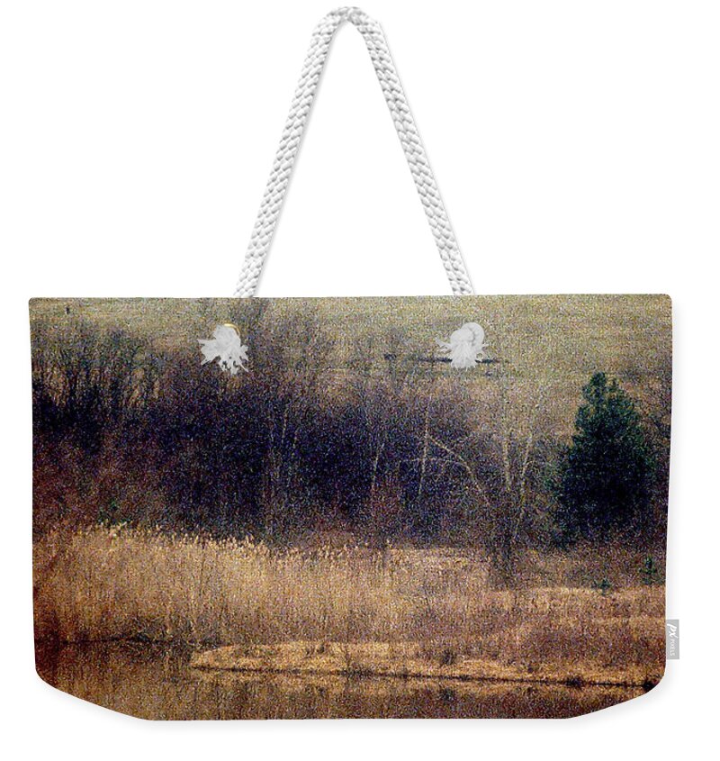 Church Weekender Tote Bag featuring the photograph Cataldo Mission in the Fall by Sharon Elliott