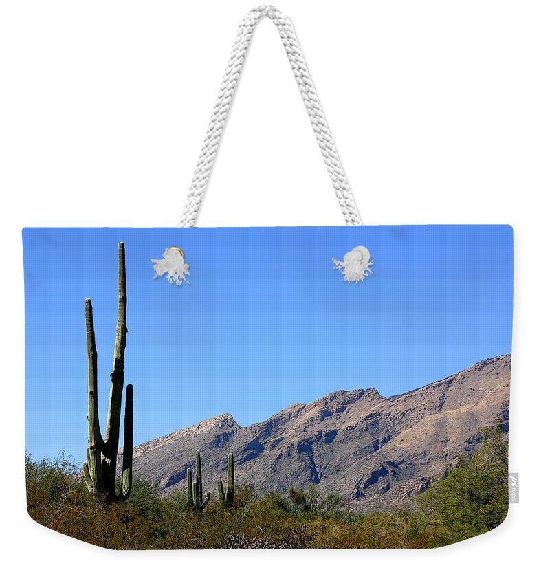 Mountain Weekender Tote Bag featuring the photograph Catalinas by Joe Kozlowski