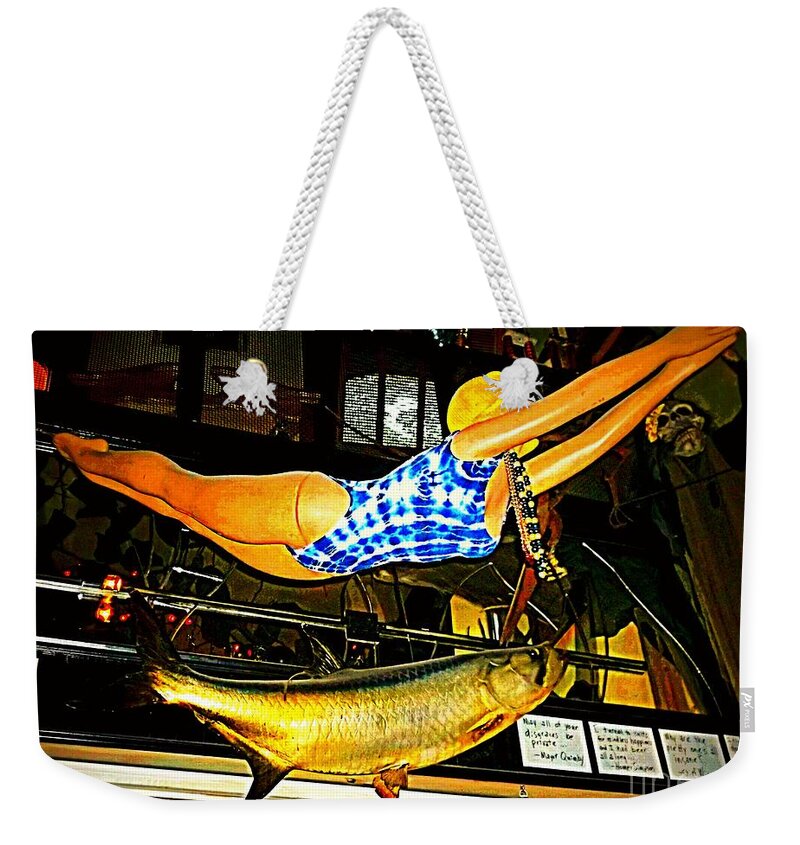  Weekender Tote Bag featuring the photograph Catch of the Day by Kelly Awad